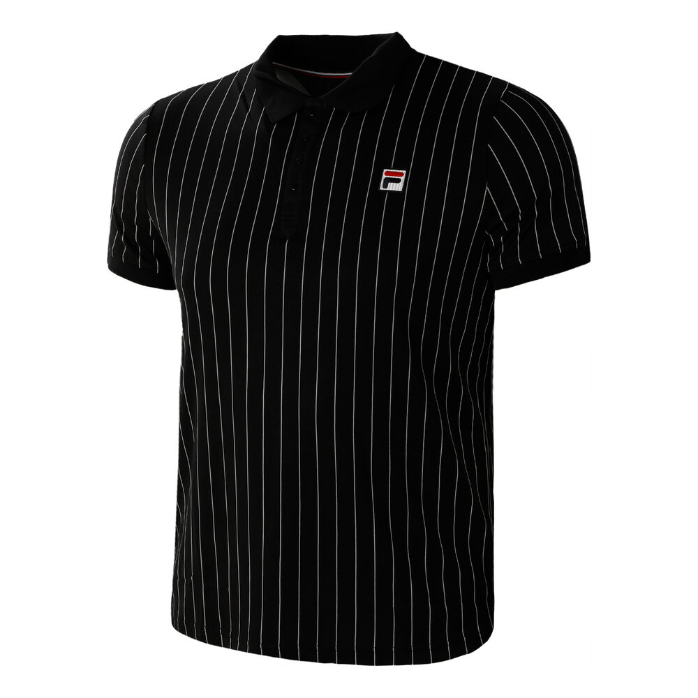 Fila Stripes Polo Hommes - Noir , Blanc