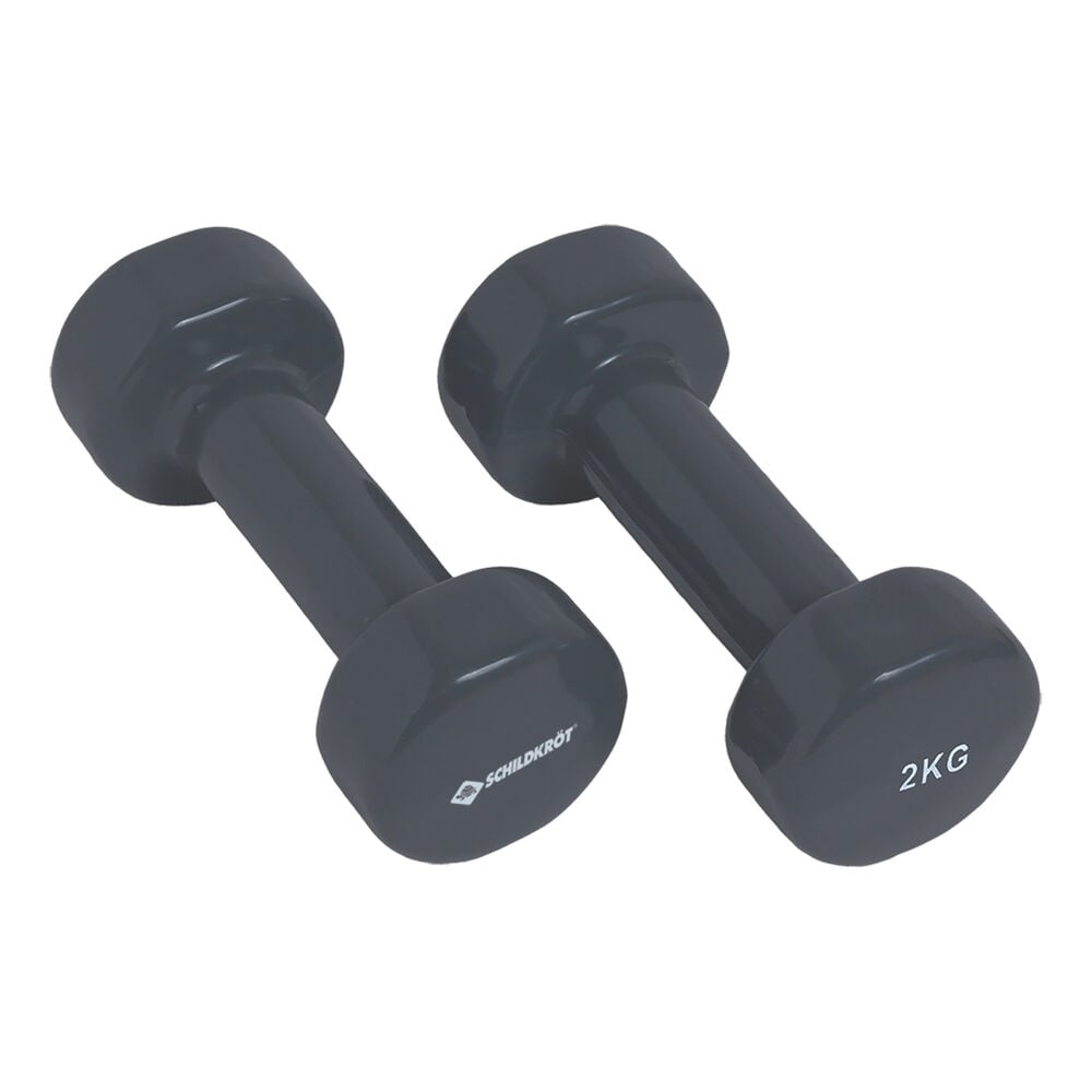 Schildkröt Fitness Vinyl-Hanteln 2 Kg Set Haltère Soft - Gris