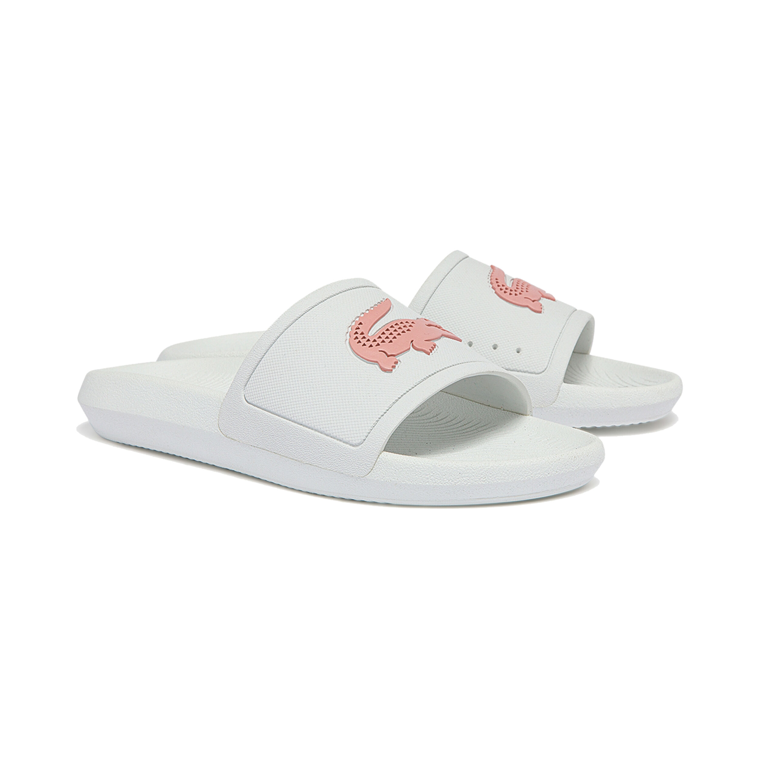 Buy Lacoste Croco Slide Tongs Femmes Blanc Rose online Tennis Point FR