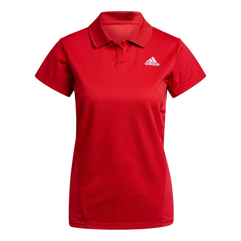 adidas Pique Polo Femmes - Rouge , Blanc