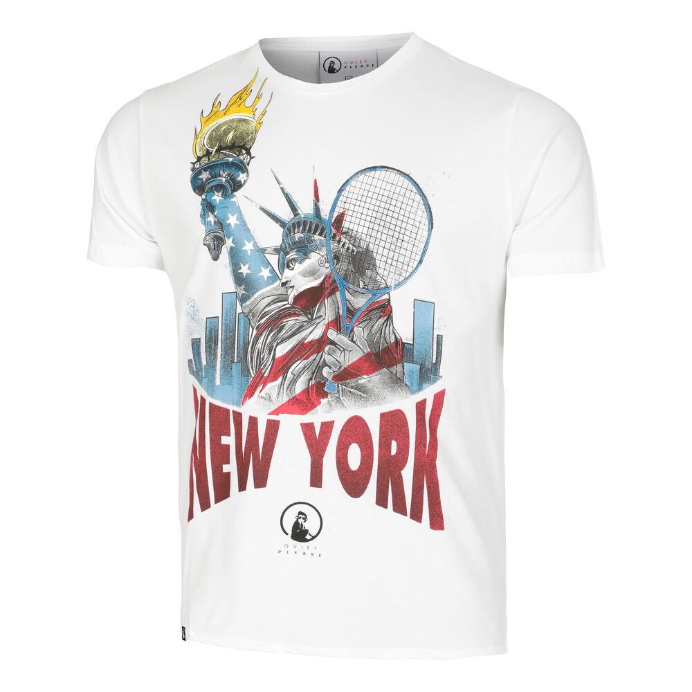 Quiet Please NY Liberty T-shirt Hommes - Blanc , Multicouleur
