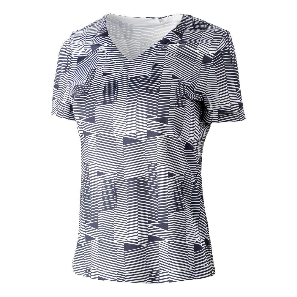 Limited Sports Geometric T-shirt Femmes - Bleu Foncé , Blanc