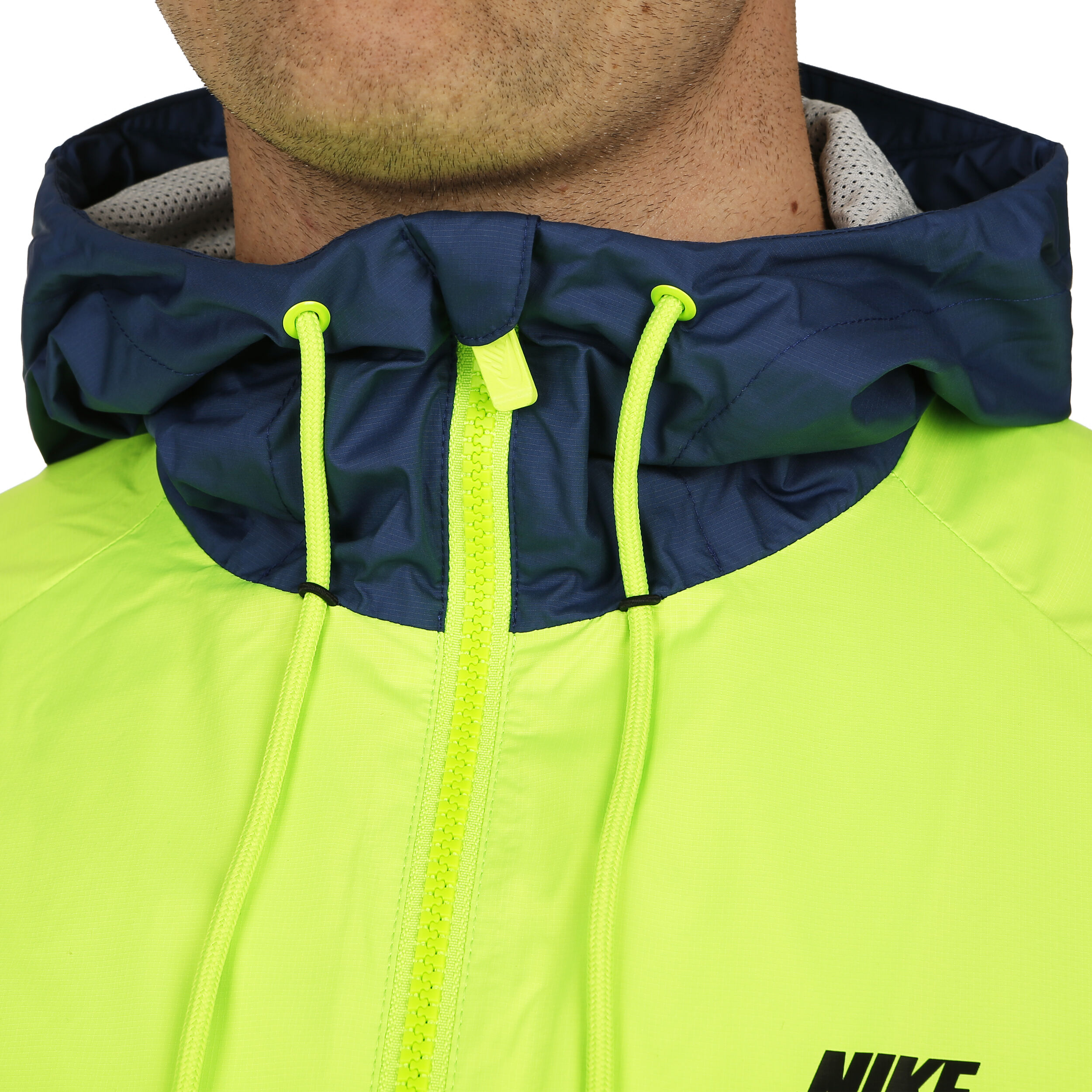 Sportswear Windrunner Veste De Survetement Hommes Bleu Vert Fluo