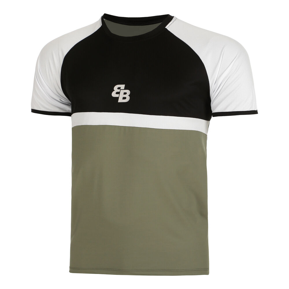 BB by Belen Berbel Classy T-shirt Hommes - Vert Olive , Noir