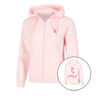 Endlessly Flower Zip Gilet En Coton Femmes-Rosé, Multicouleur