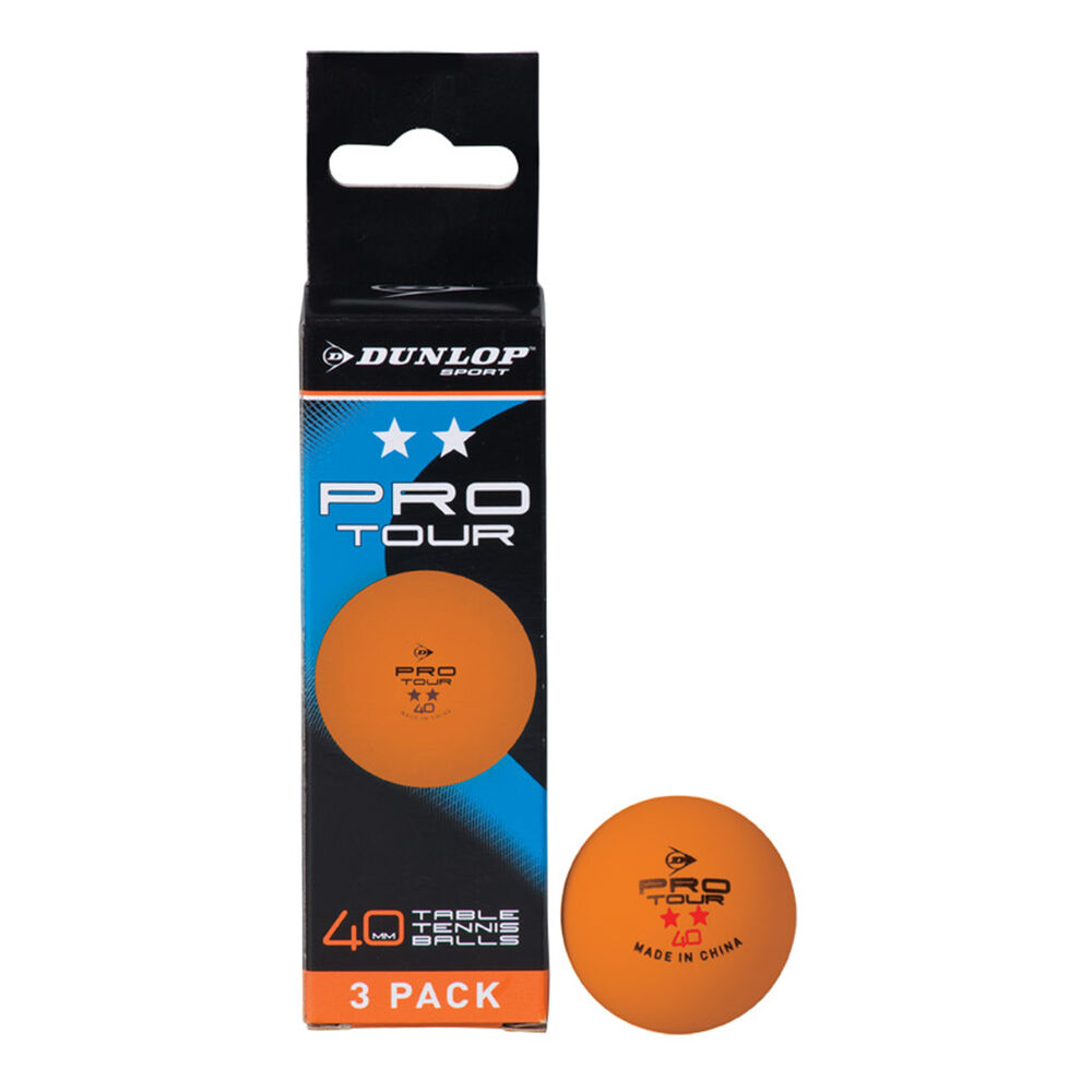 Dunlop Pro Tour Ensemble De Tennis De Table Pack De 3 - Orange , Noir