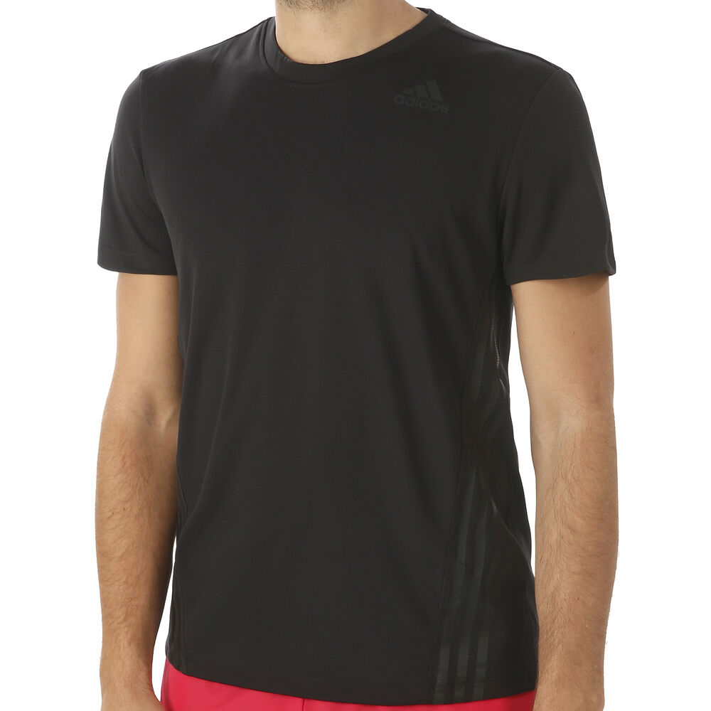 adidas Aero 3-Stripes T-shirt Hommes - Noir , Noir Brillant