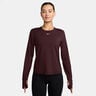 One Classic Dri-FIT Haut manches longues Femmes - rouge foncé, blanc