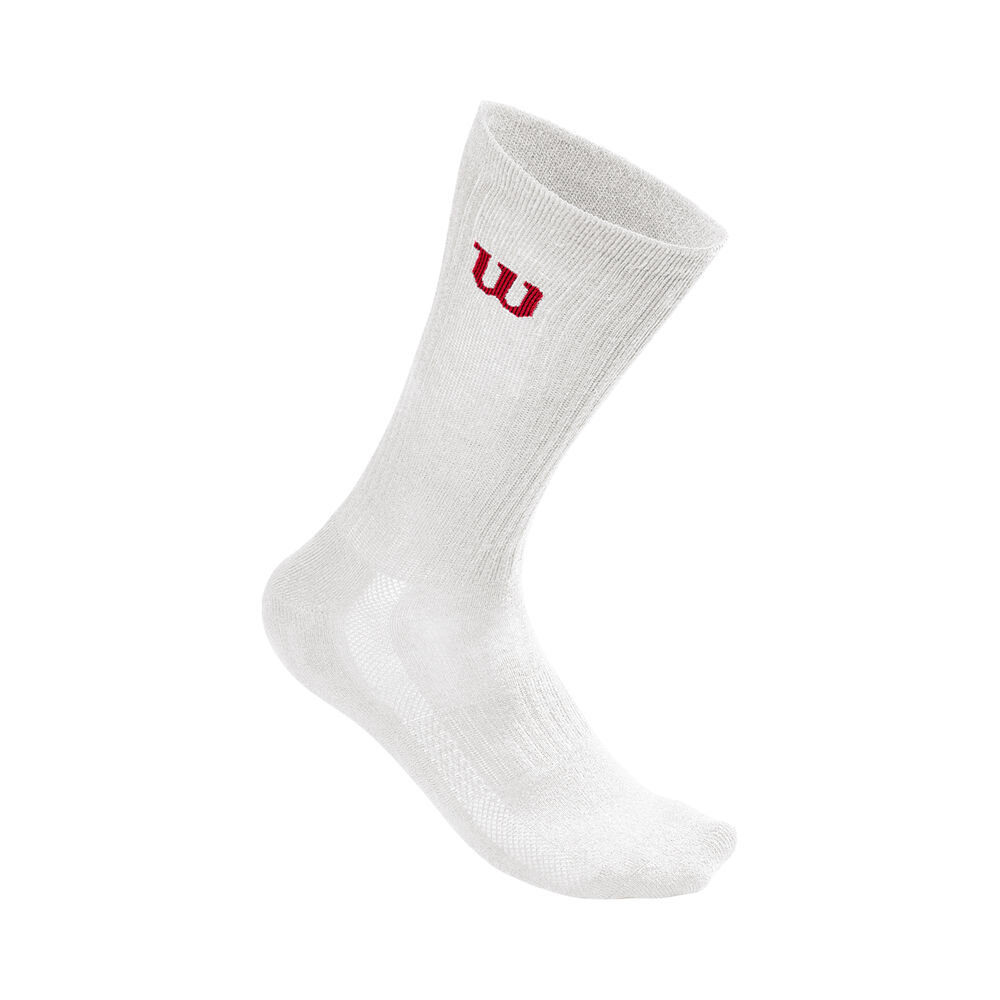 Wilson Crew Chaussettes De Tennis Pack De 3 Hommes - Blanc