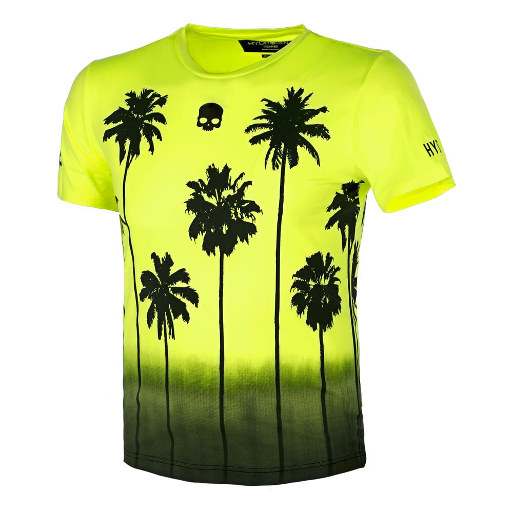 Hydrogen Tech Palm T-shirt Hommes - Jaunes Fluo , Noir