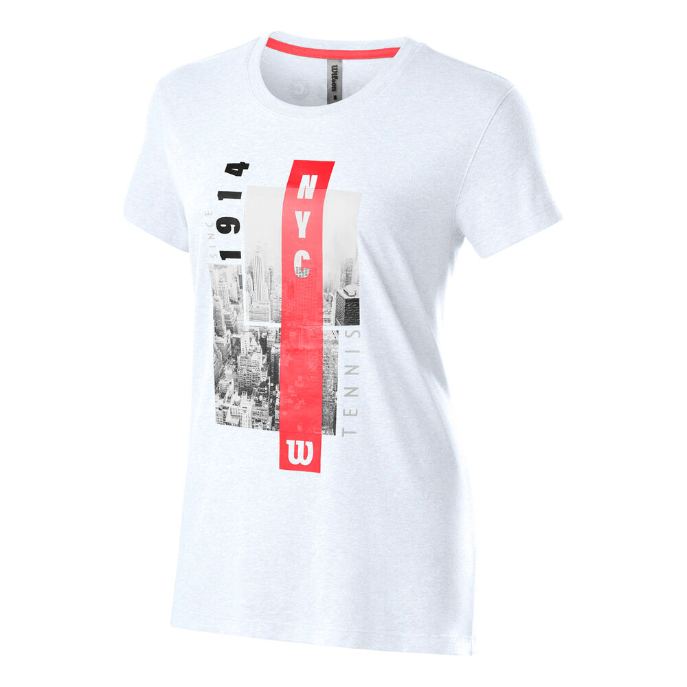 Wilson NYC Arial Tech T-shirt Femmes - Blanc , Multicouleur
