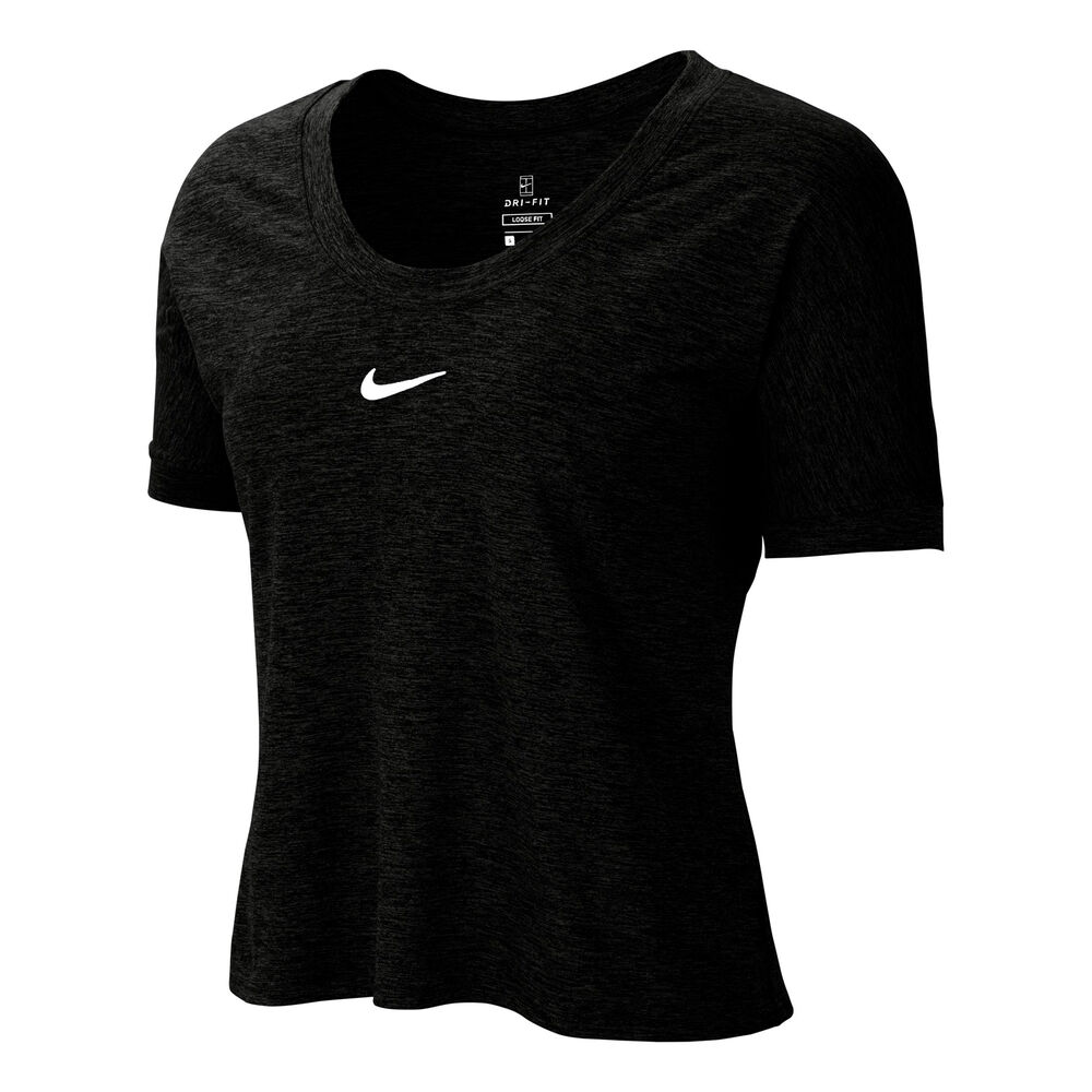 Nike Court Dri-Fit T-shirt Femmes - Noir , Blanc