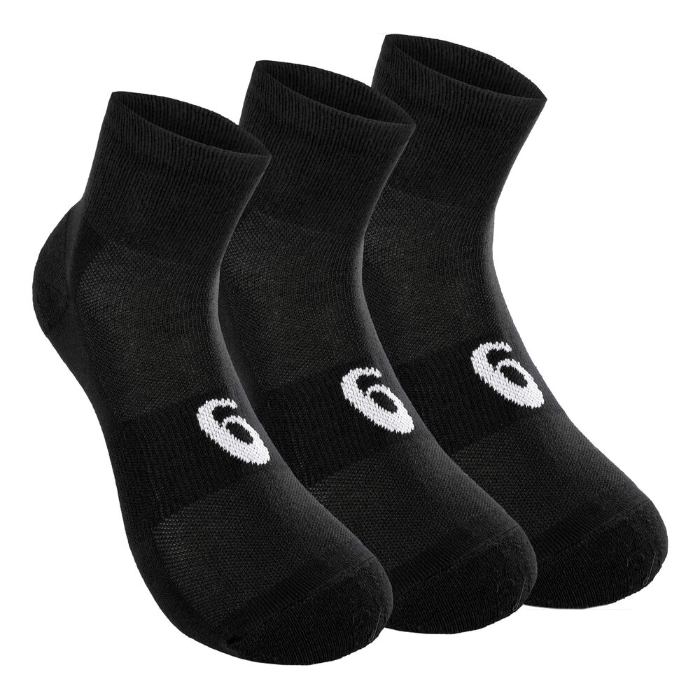 Asics Quarter Chaussettes De Sport Pack De 3 - Noir , Blanc
