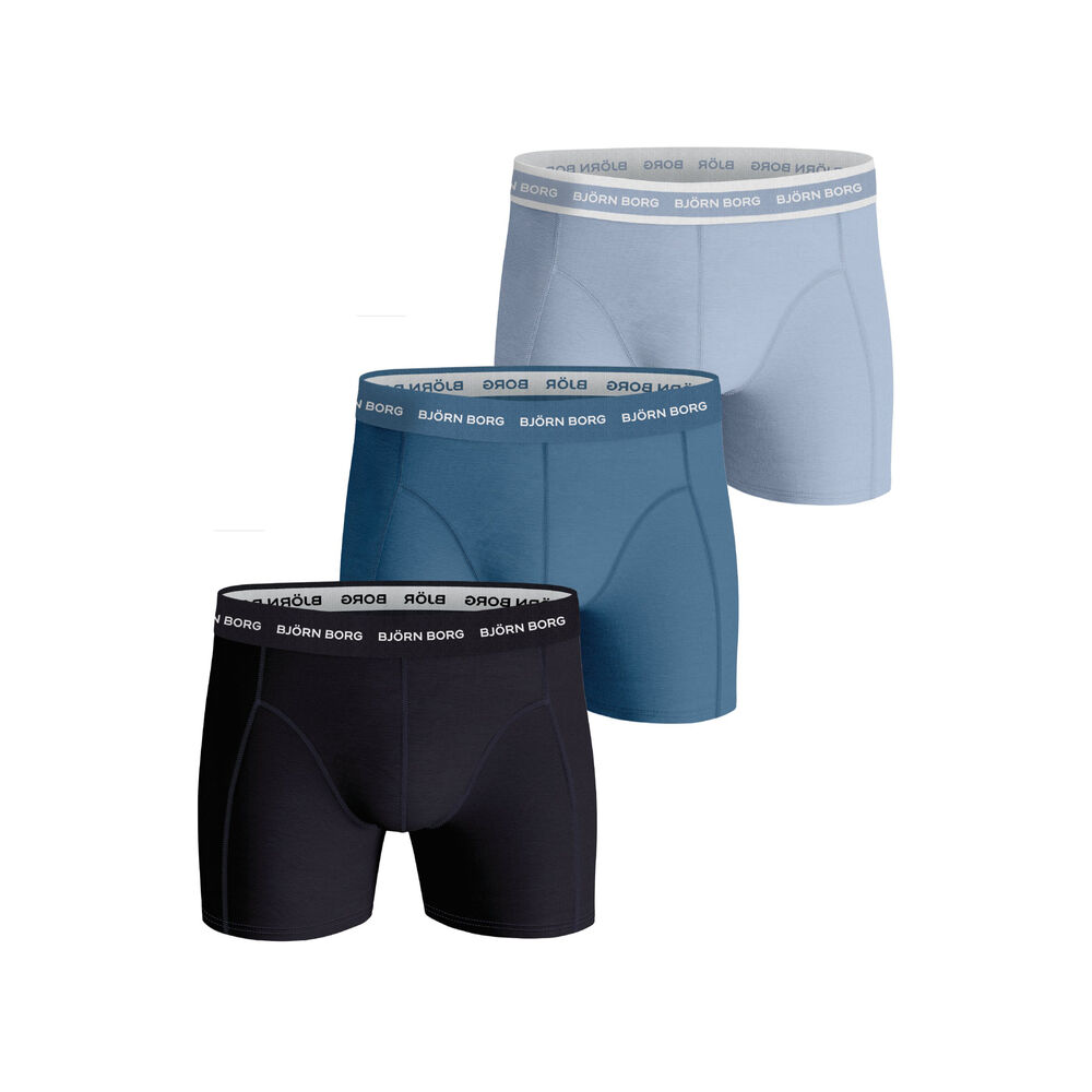 Björn Borg Solids Sammy Caleçon Pack De 3 Hommes - Bleu Foncé , Bleu