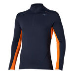 Vêtements Mizuno Mizuno Tech Thermal Charge Half Zip Maillot De Course Hommes-Bleu