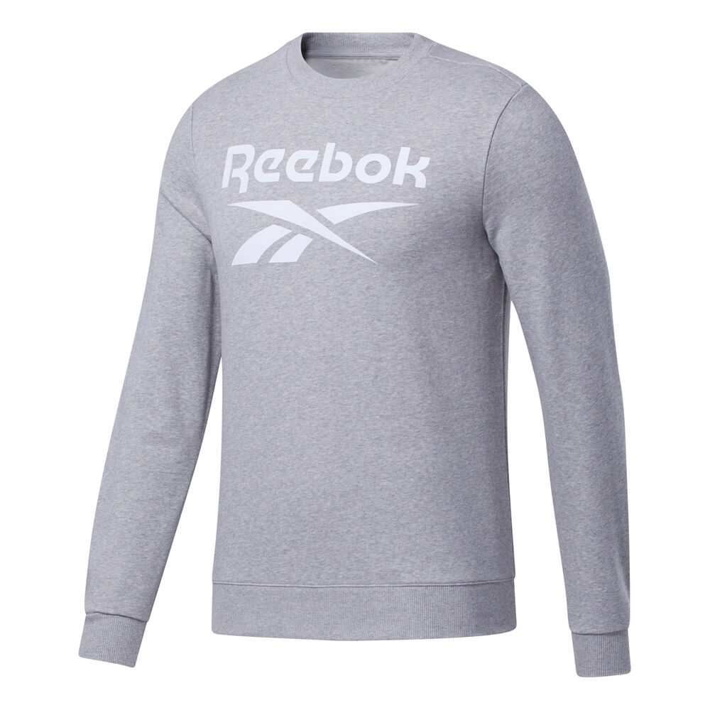 Reebok Ripped French Terry BL Crew Sweat-shirt Hommes - Gris Clair , Blanc