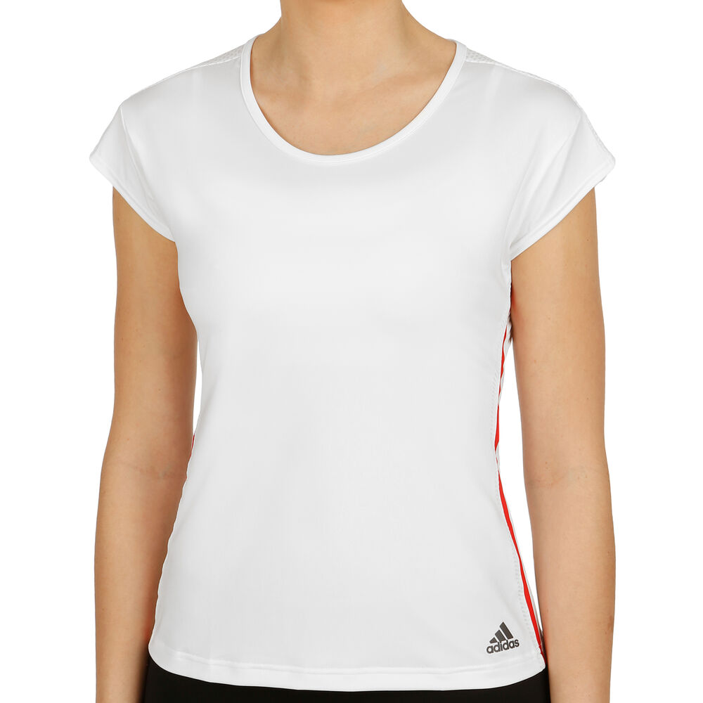 adidas Barricade T-shirt Femmes - Blanc , Rouge