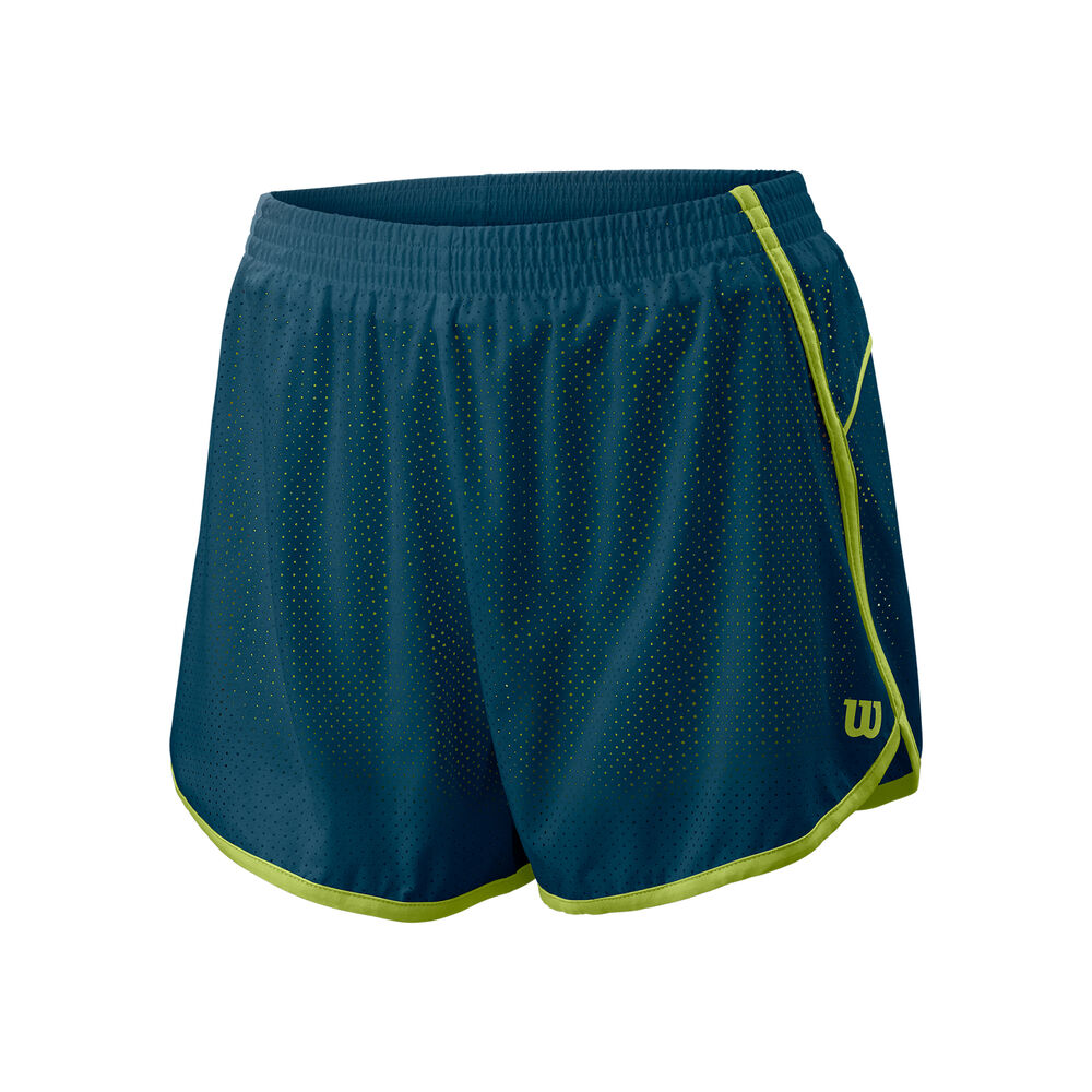 Wilson Competition Woven 3,5in Shorts Femmes - Bleu Petrol, Jaune Lemon