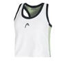 Play Crop Débardeur Tank Top Femmes-Blanc,Bleu Foncé