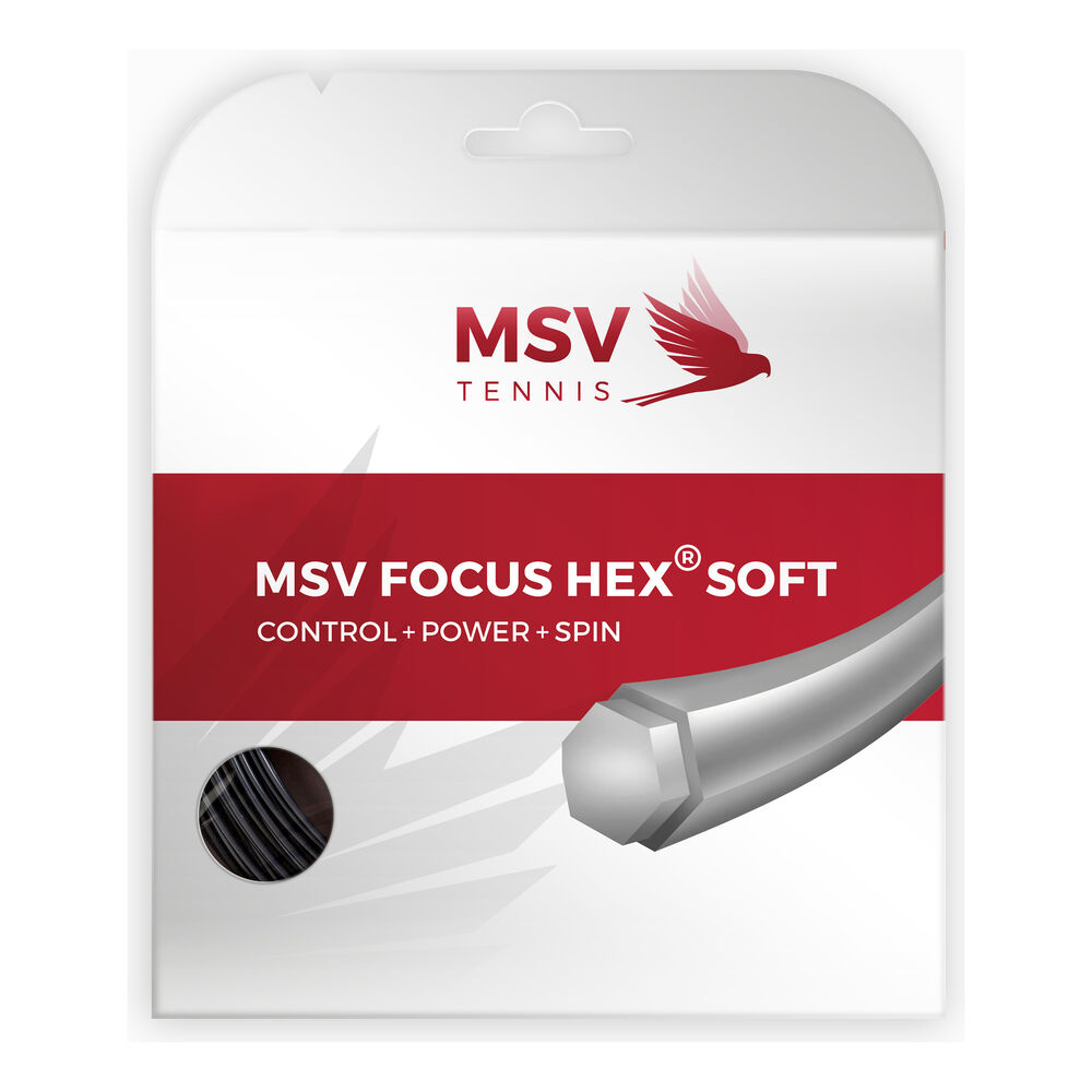 MSV Focus-HEX Soft Cordage En Garniture 12m - Noir