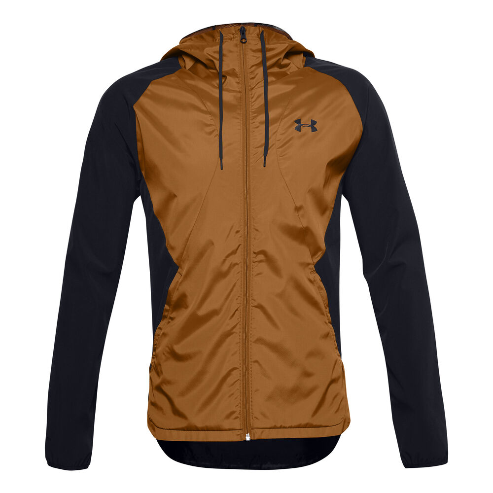 Under Armour Stretch-Woven Hooded Gilet En Coton Hommes - Noir , Marron