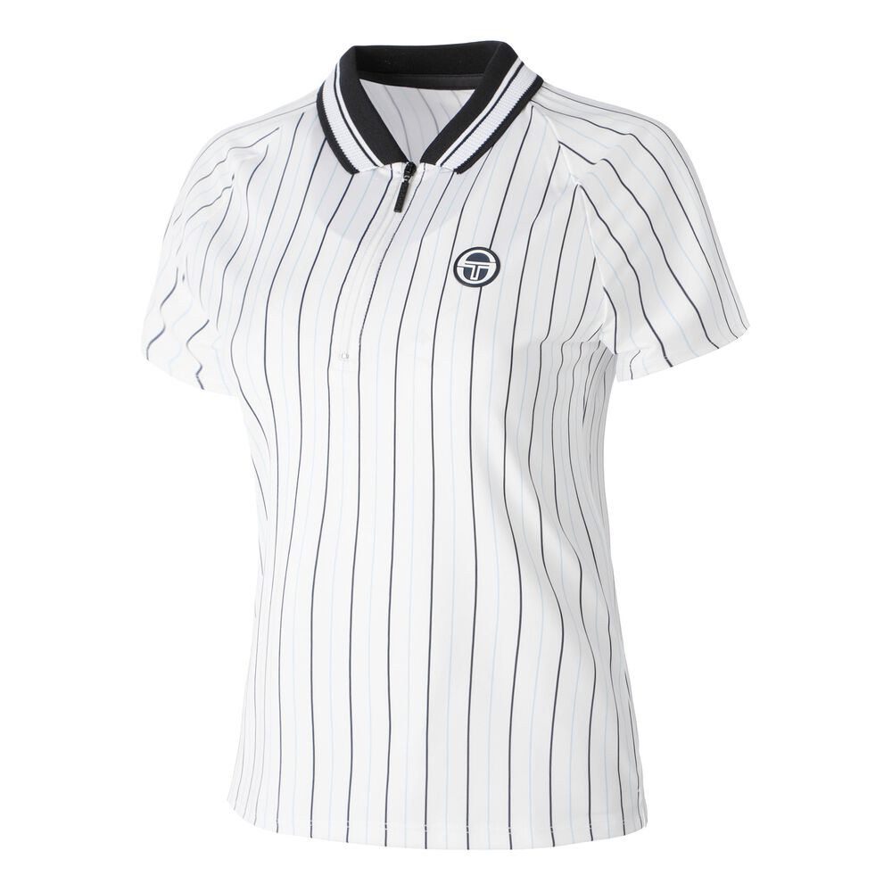 Sergio Tacchini Paris Polo Femmes - Blanc , Bleu Foncé