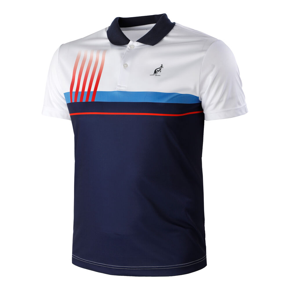 Australian Printed Stripes Polo Hommes - Bleu Foncé , Multicouleur