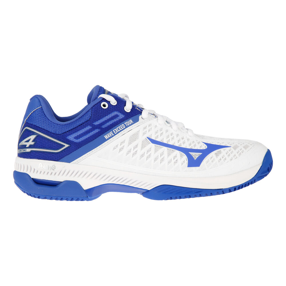Mizuno Wave Exceed Tour 4 Clay Chaussure Terre Battue Femmes - Blanc , Bleu