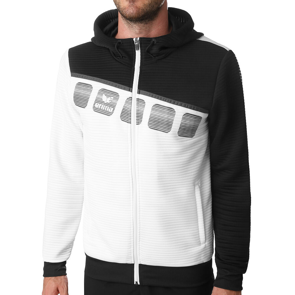 Erima 5-C Veste De Survêtement Hommes - Blanc , Noir