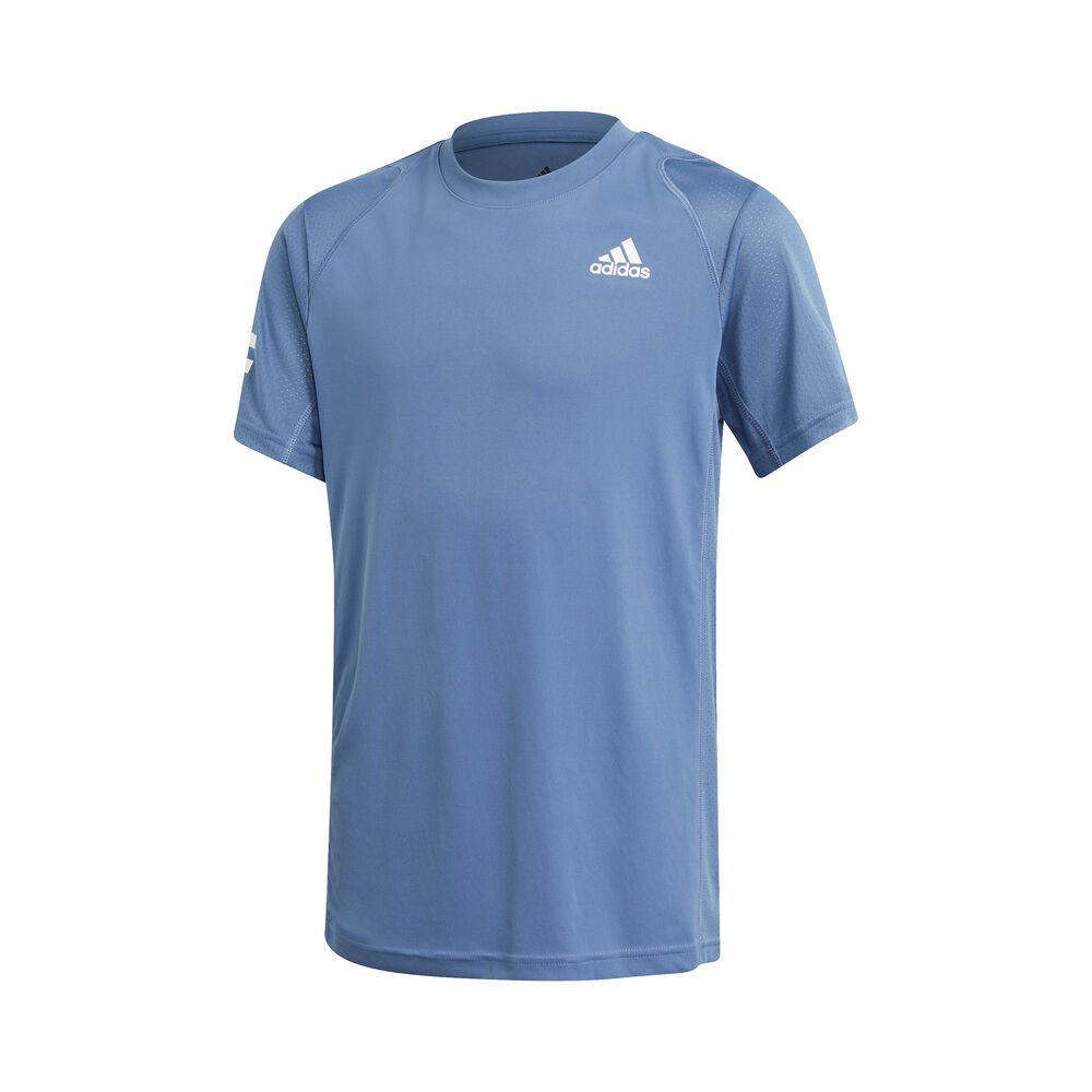 adidas Club 3-Strips T-shirt Garçons - Bleu , Blanc