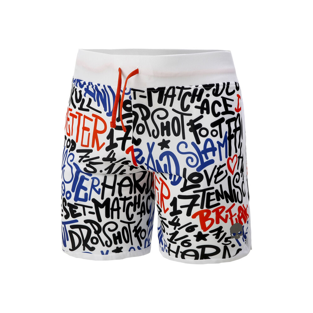 Hydrogen Tech Graffiti Shorts Hommes - Blanc , Multicouleur