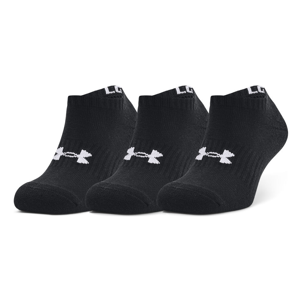 Under Armour Core No Show Chaussettes De Sport Pack De 3 - Noir