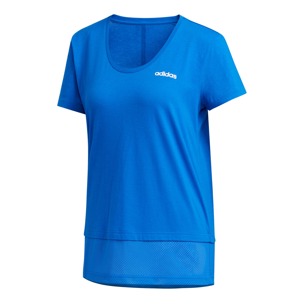 adidas Essentials T-shirt Femmes - Bleu , Blanc