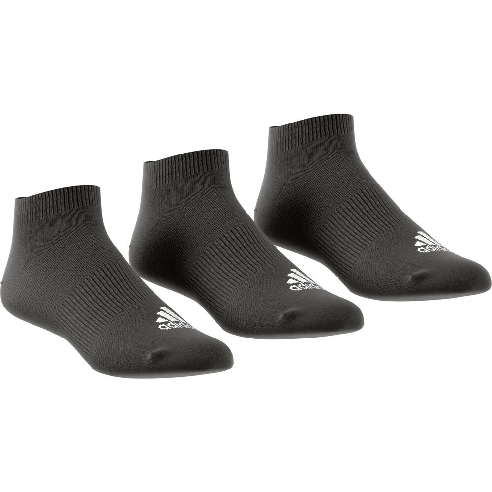 adidas Performance No-Show Thin Chaussettes De Sport Pack De 3 - Noir , Blanc