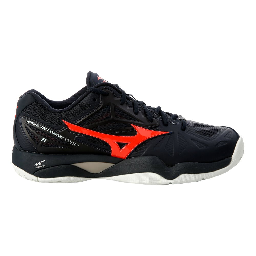 Mizuno Wave Intense Tour 5 AC Chaussures Toutes Surfaces Hommes - Noir , Rouge