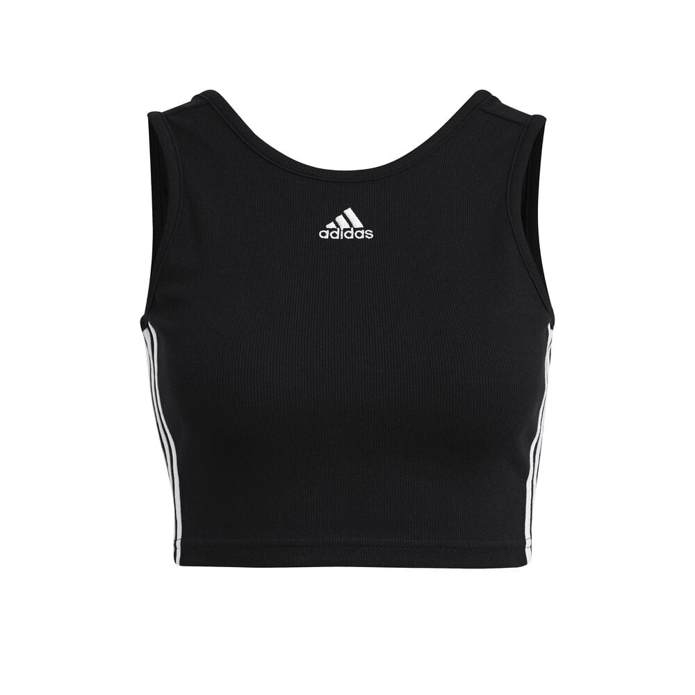 adidas Essentials Cropped Débardeur Tank Top Femmes - Noir , Blanc
