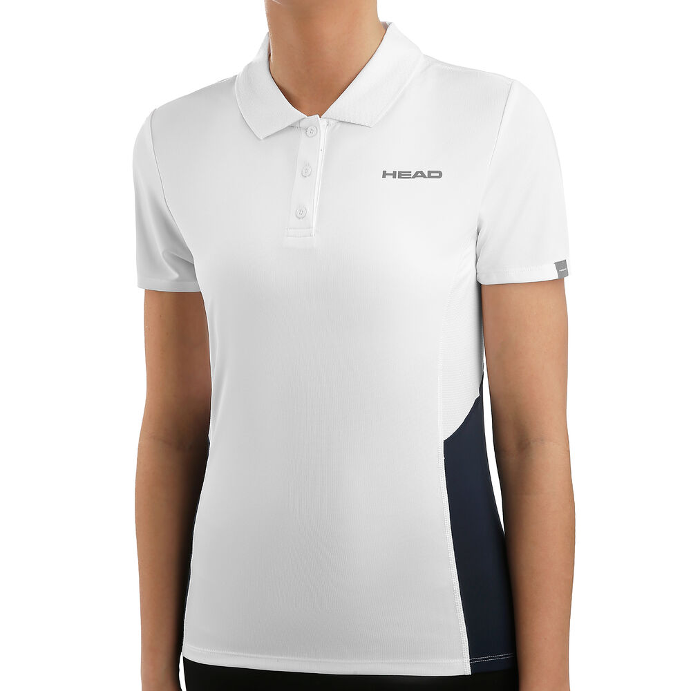 HEAD Club Tech Polo Femmes - Blanc , Bleu Foncé