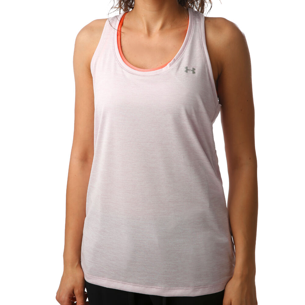 Under Armour Tech Twist Débardeur Tank Top Femmes - Rosé, Argent