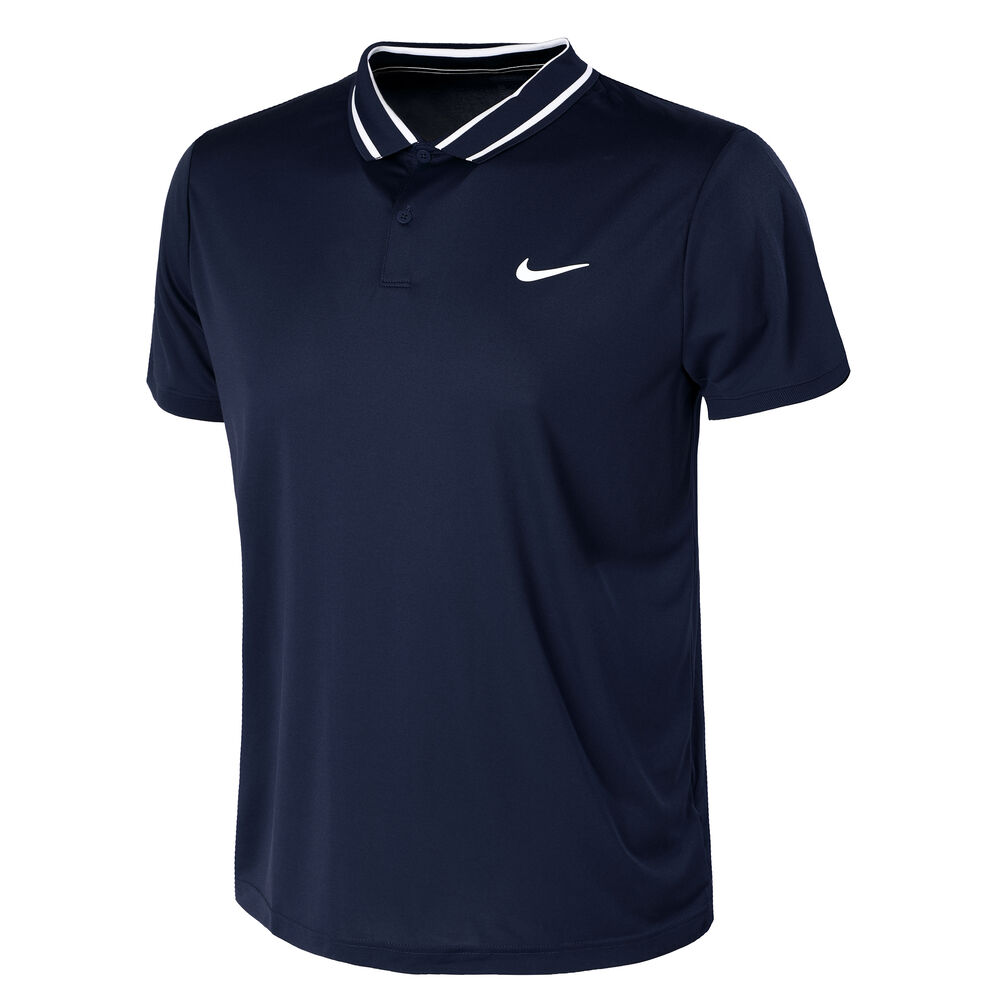 Nike Court Victory Dry PQ Polo Hommes - Bleu Foncé , Blanc