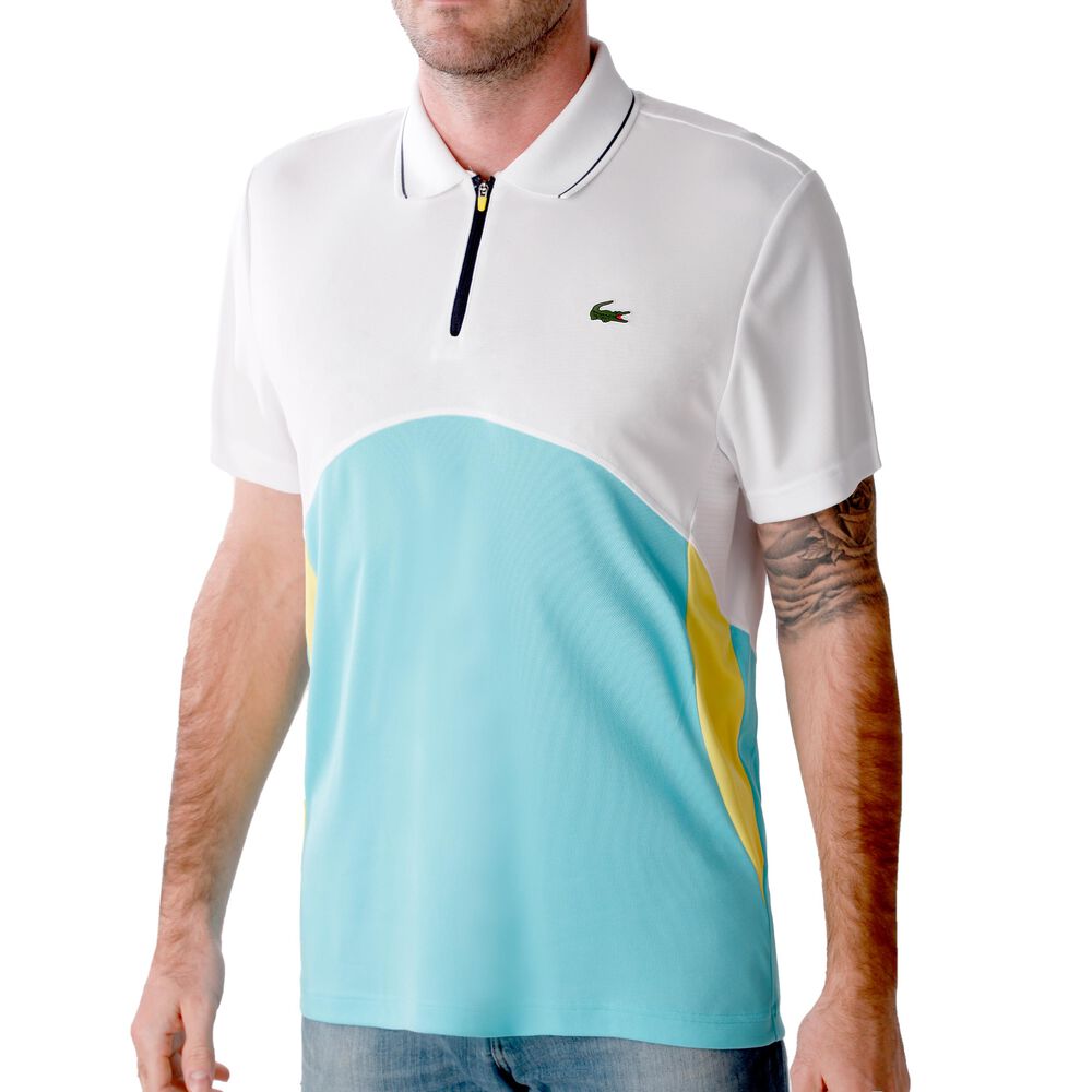 Lacoste Polo Hommes - Turquoise , Blanc
