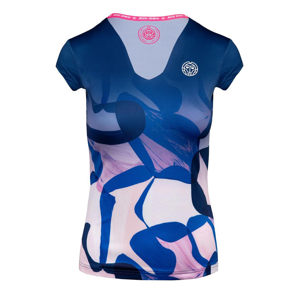 BIDI BADU Bella 2.0 Tech V-Neck T-shirt Femmes - Bleu Foncé , Rosé