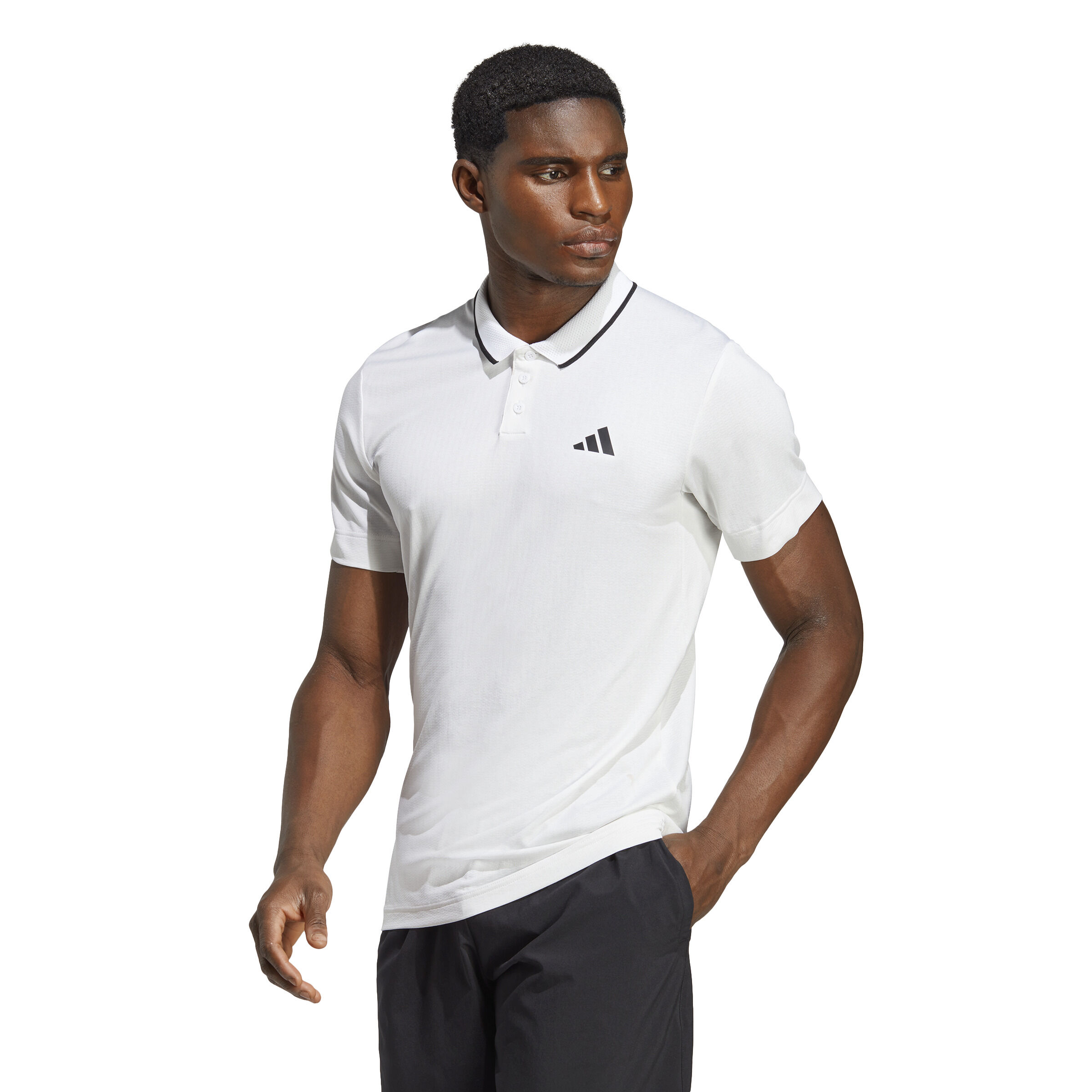 Polo best sale adidas blanc