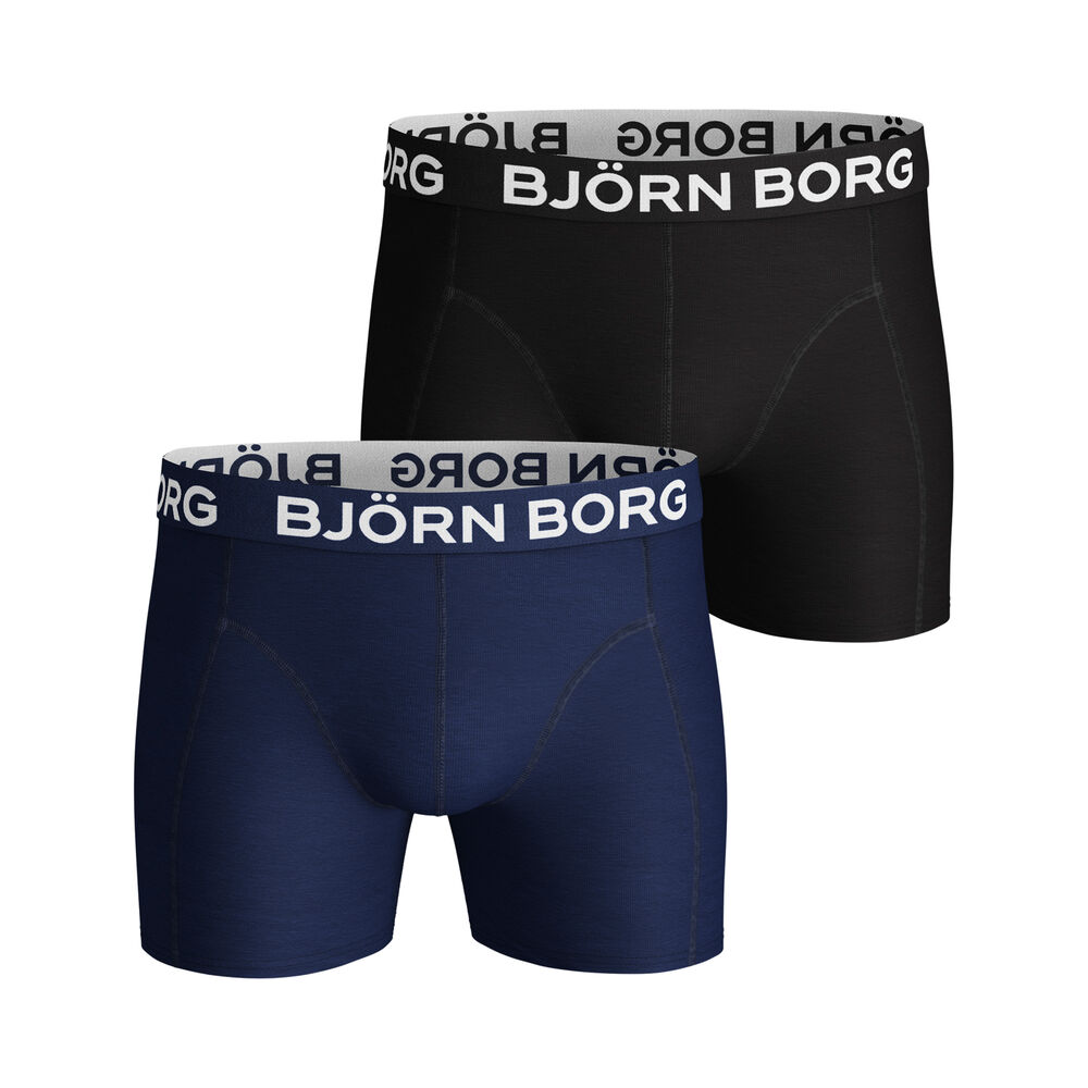 Björn Borg Noos Solids Caleçon Pack De 2 Unités Hommes - Bleu Foncé , Noir