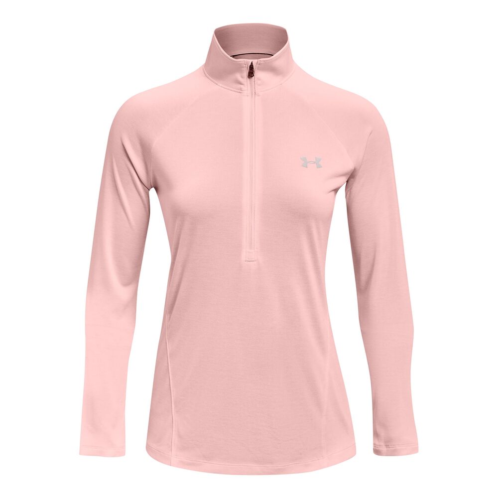 Under Armour Tech Twist Half-Zip Haut Manches Longues Femmes - Écru