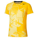 V&ecirc;tements de tennis Mizuno Mizuno Daybreakers Shadow Graphic T-shirt Hommes-jaune