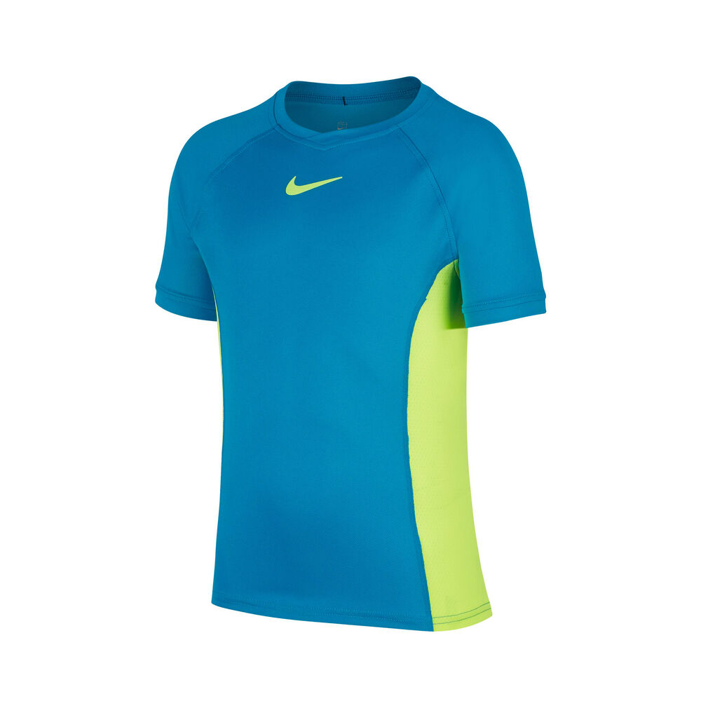 Nike Court Dri-Fit T-shirt Garçons - Turquoise , Jaunes Fluo