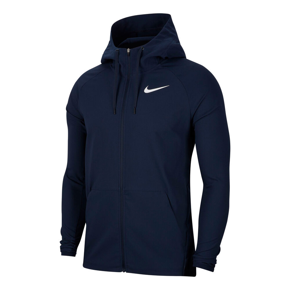 Nike Dri-Fit Flex Full-Zip Gilet En Coton Hommes - Bleu Foncé , Blanc