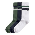 Vêtements Björn Borg Björn Borg Double Stripe Ankle Crew Chaussettes de sport Hommes - bleu foncé, multicouleur