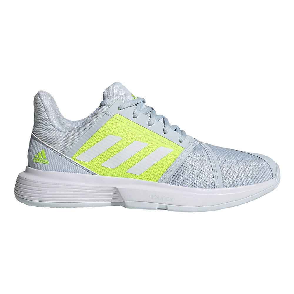 adidas CourtJam Bounce Chaussures Toutes Surfaces Femmes - Bleu Clair , Jaunes Fluo