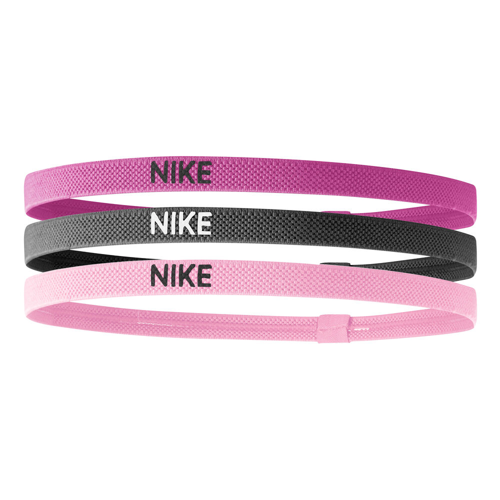 Nike Elastic Bandeau Pack De 3 - Pink , Gris Foncé